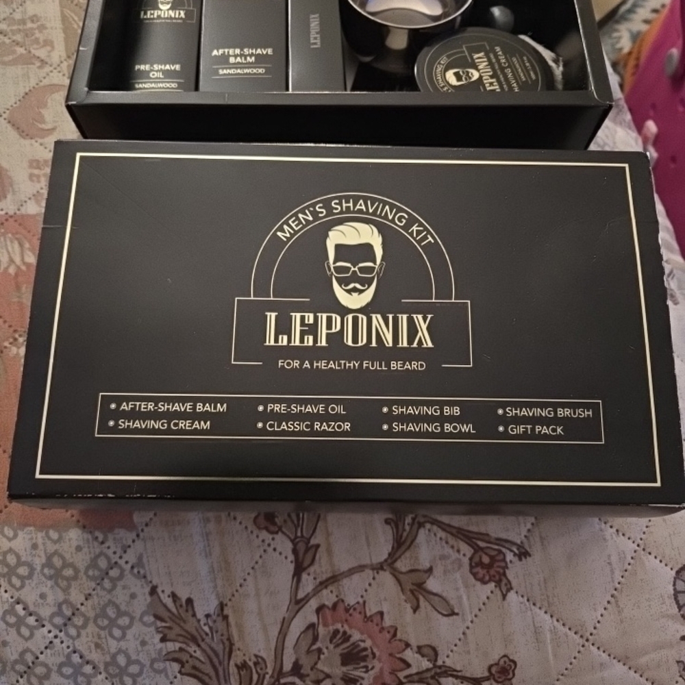 LEPONIX Men’s Shaving Kit, Hair Removal, Classic Razor (New)‎